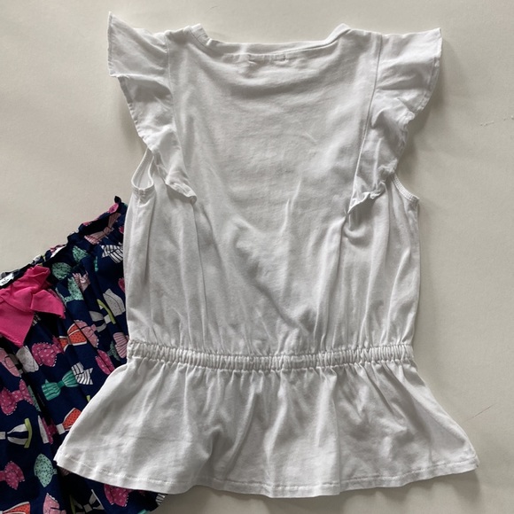 Girls J. Crew Crewcuts Peolum Short Ruffle Sleeve Top - Picture 5 of 5